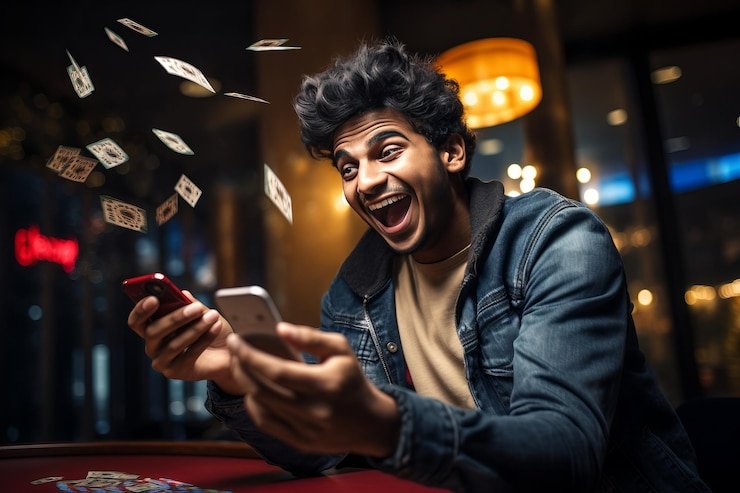 Antarmuka permainan Ceme Online di svip7 dengan meja kartu dan pemain